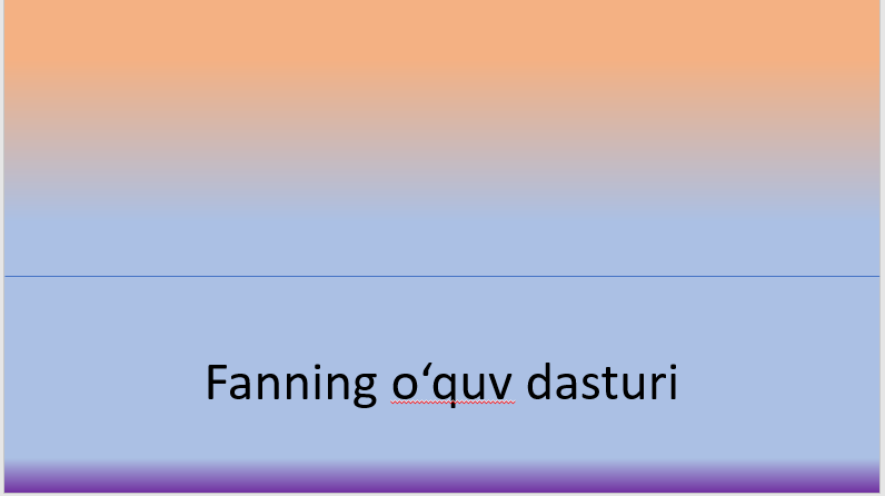 Immunogenetika o’quv dasturi 2025-2026